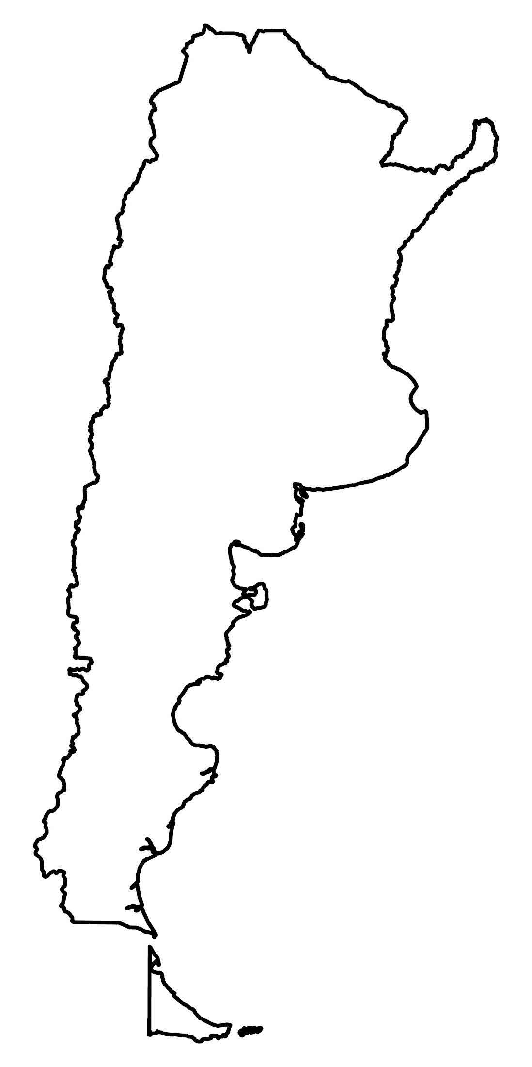 Argentina Blankoutline Map Glossy Poster Picture Photo Print Banner  Booma Prints