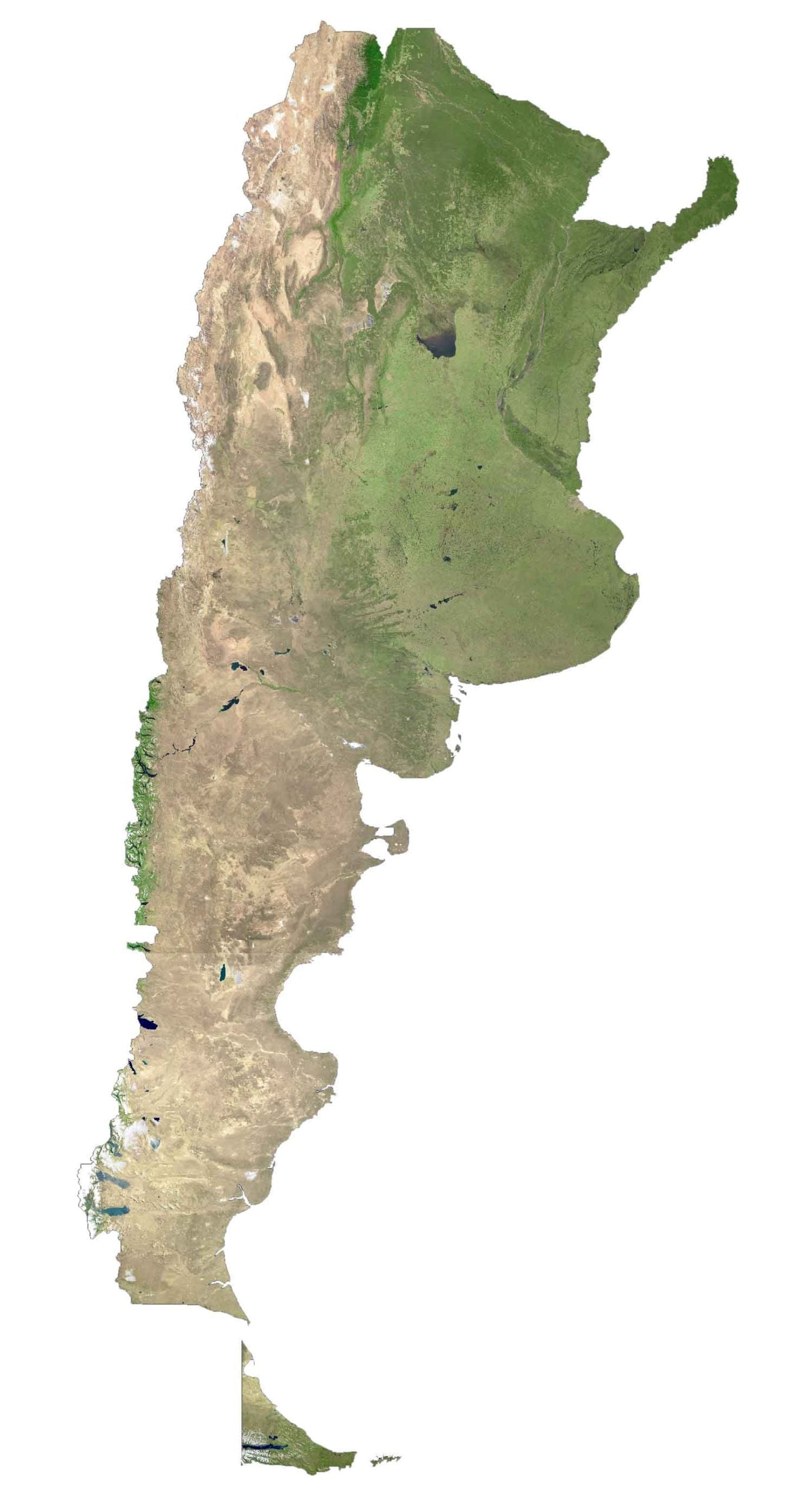 Argentina Satellite Map Glossy Poster Picture Photo Print Banner  Booma Prints