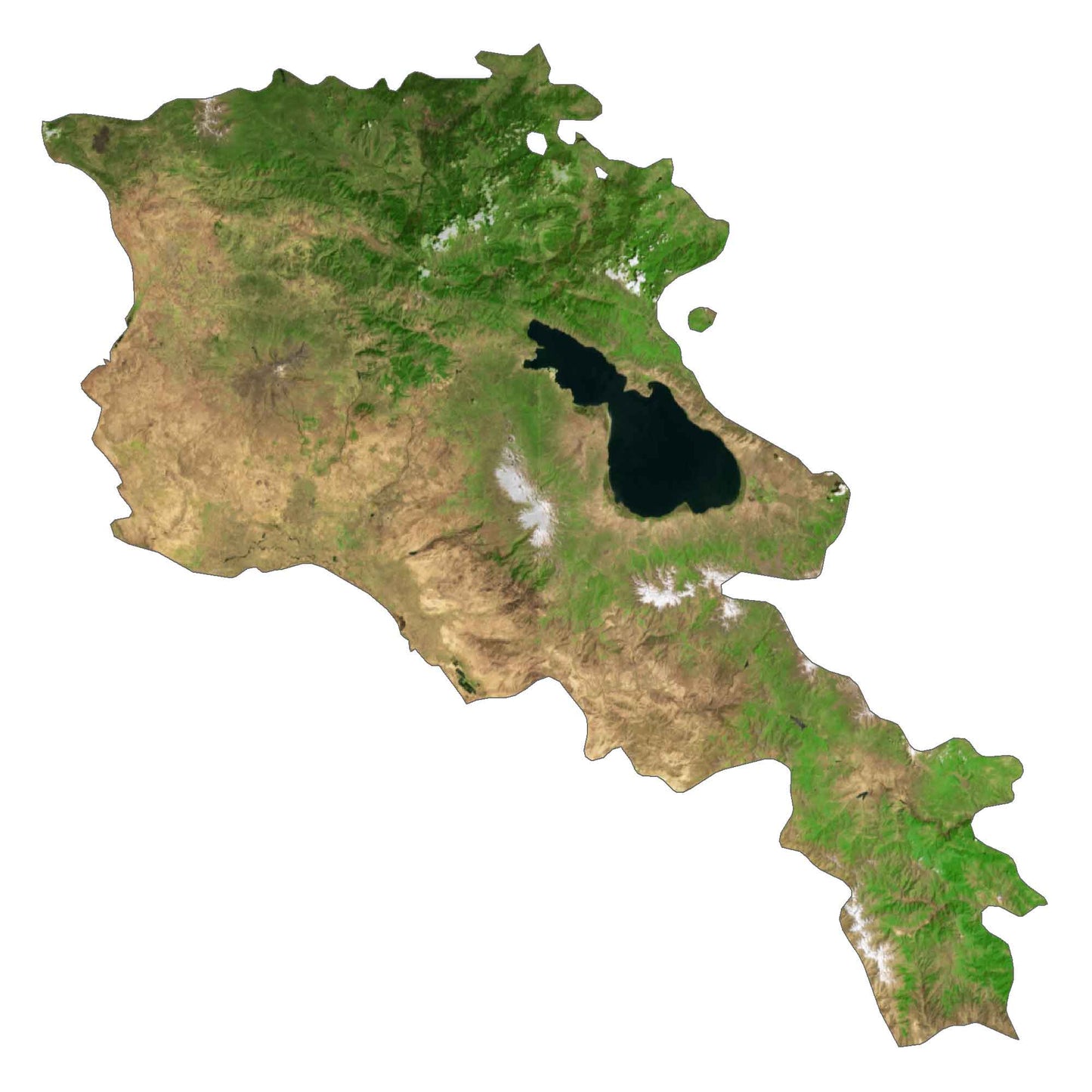 Armenia Satellite Map Glossy Poster Picture Photo Print Banner  Booma Prints