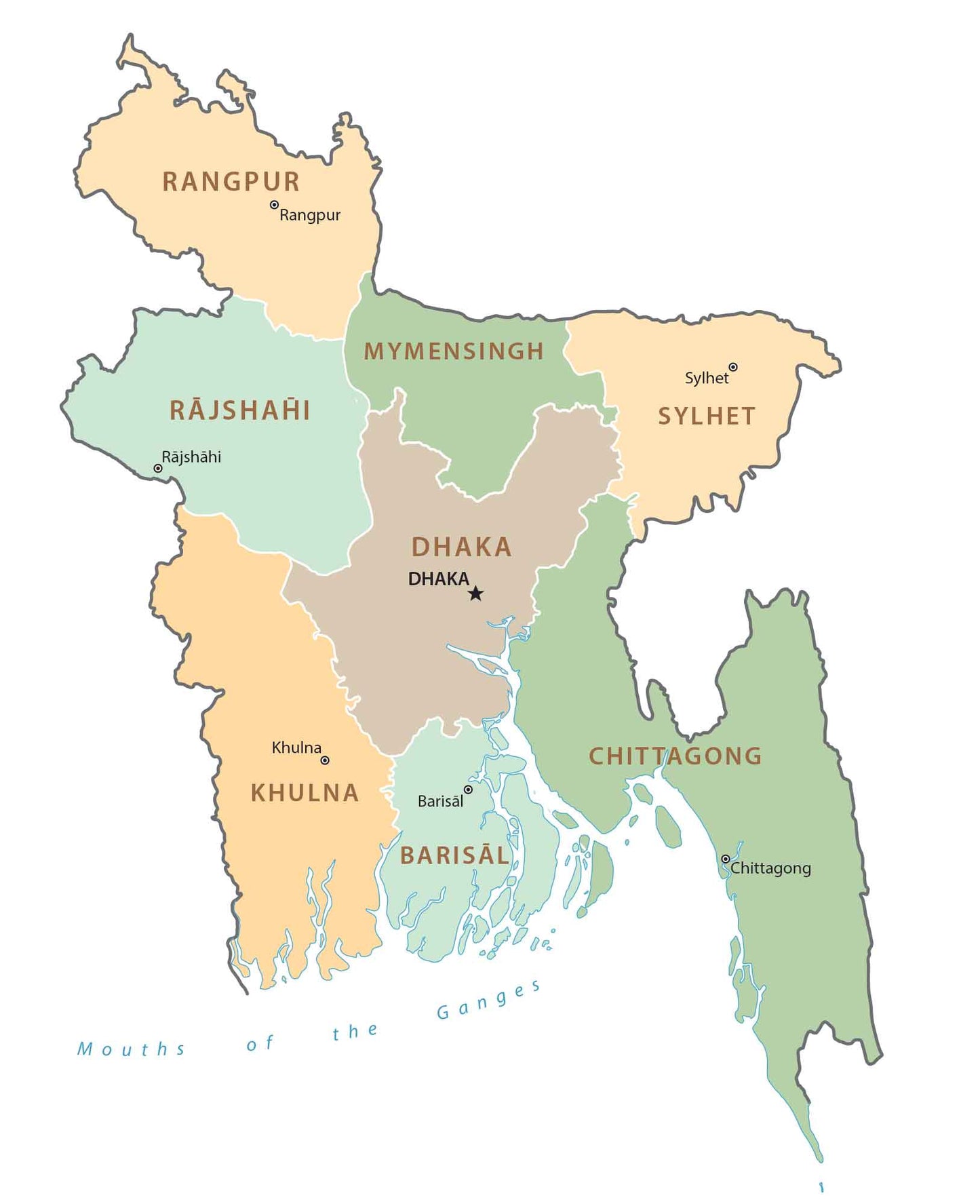 Bangladesh Province Territory Map Glossy Poster Picture Photo Print Banner  Booma Prints