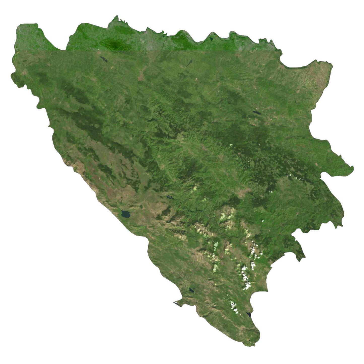 Bosnia & Herzegovina Satellite Glossy Poster Picture Photo Print Banner  Booma Prints
