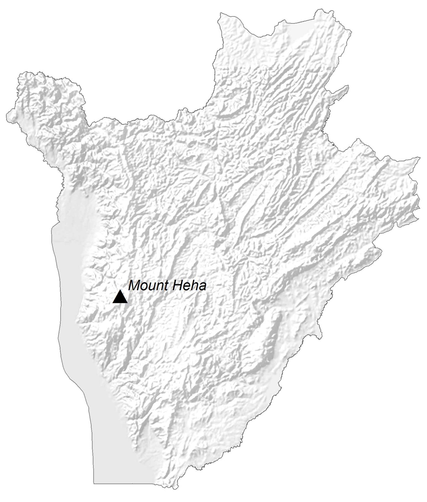 Burundi Elevation Map Glossy Poster Picture Photo Print Banner  Booma Prints