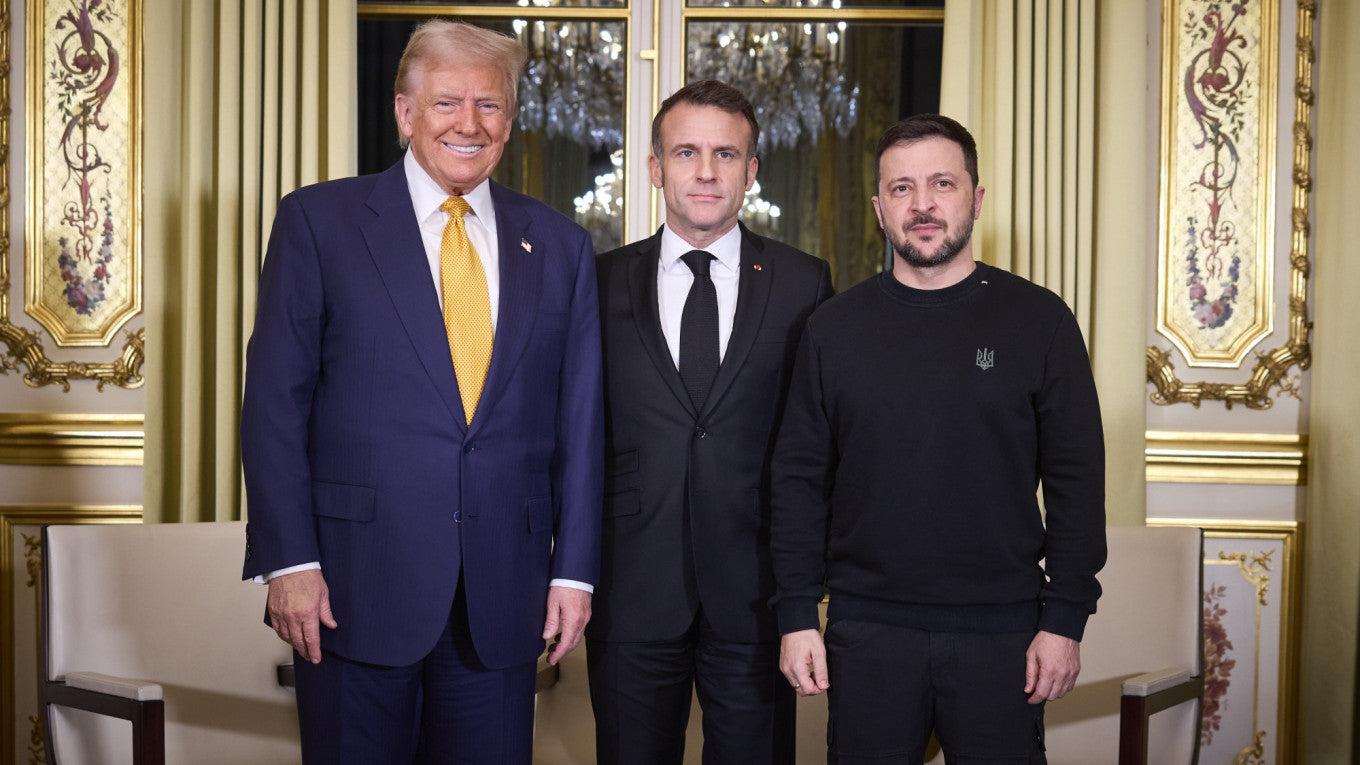 Trump Zelensky Macron 2024 Glossy Poster Picture Photo Print Banner  Booma Prints