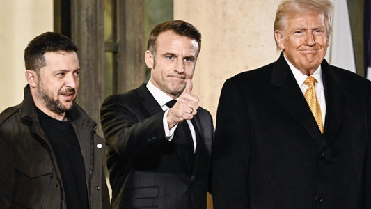 Trump Zelensky Macron France Glossy Poster Picture Photo Print Banner  Booma Prints