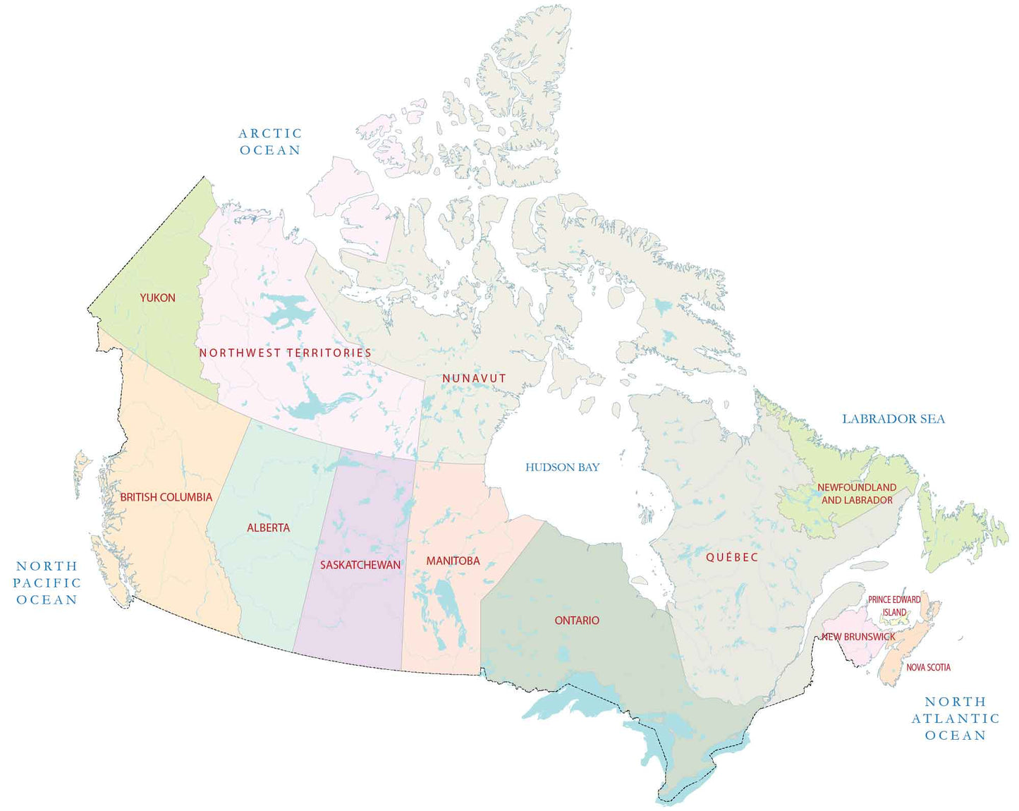 Canada Provinces Province Map Glossy Poster Picture Photo Print Banner  Booma Prints