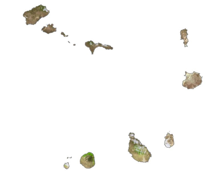 Cape Verde Satellite Map Glossy Poster Picture Photo Print Banner  Booma Prints