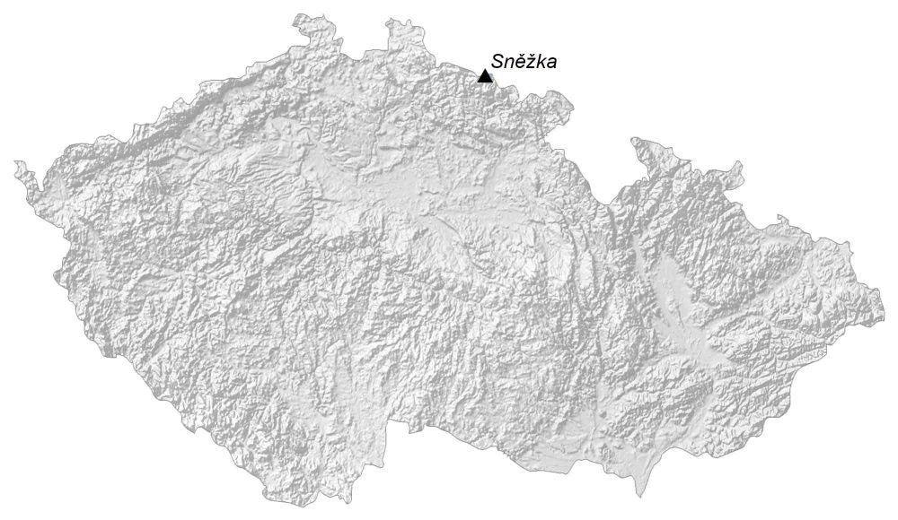 Czech Republic Elevation Map Glossy Poster Picture Photo Print Banner  Booma Prints