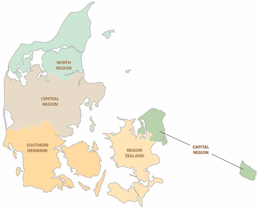 Denmark Province Map Glossy Poster Picture Photo Print Banner  Booma Prints