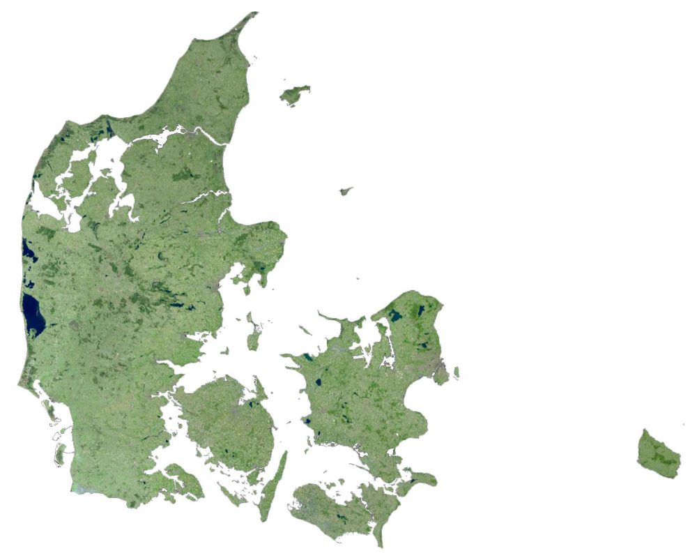 Denmark Satellite Map Glossy Poster Picture Photo Print Banner  Booma Prints