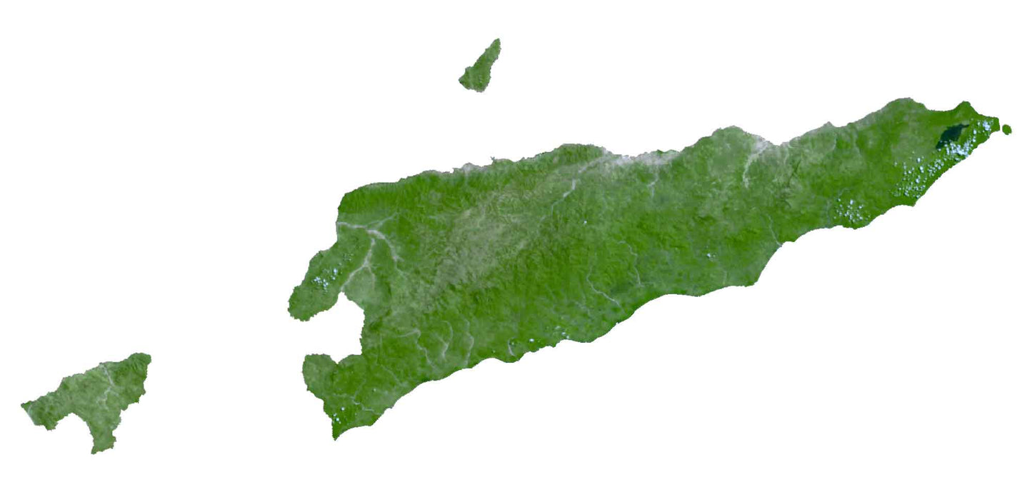East Timor Satellite Map Glossy Poster Picture Photo Print Banner  Booma Prints