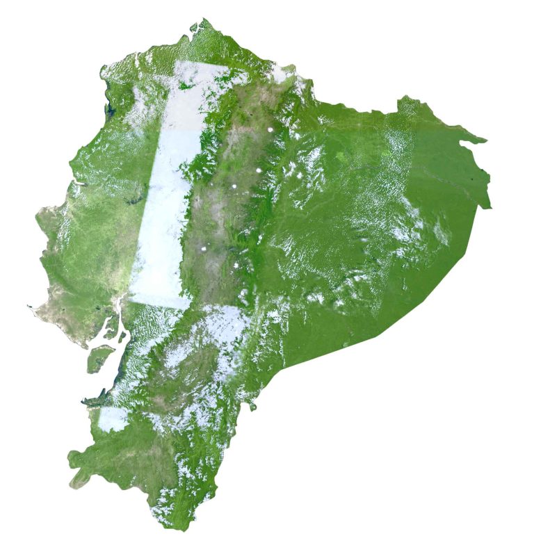 Ecuador Satellite Map Glossy Poster Picture Photo Print Banner  Booma Prints