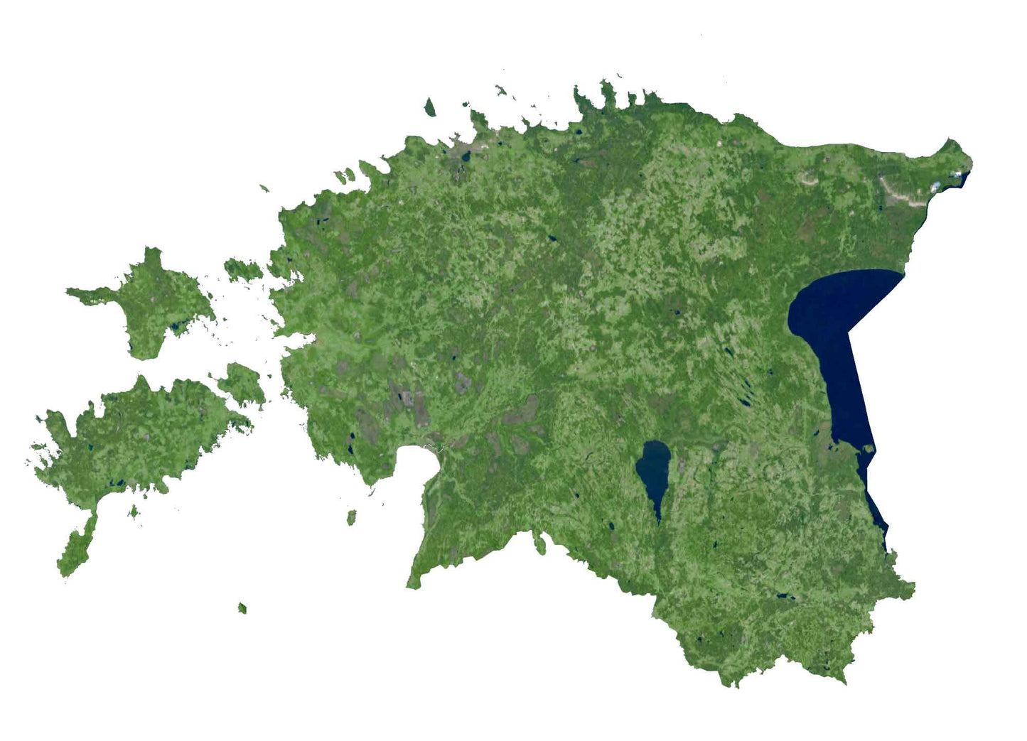 Estonia Sattelite Map Glossy Poster Picture Photo Print Banner  Booma Prints