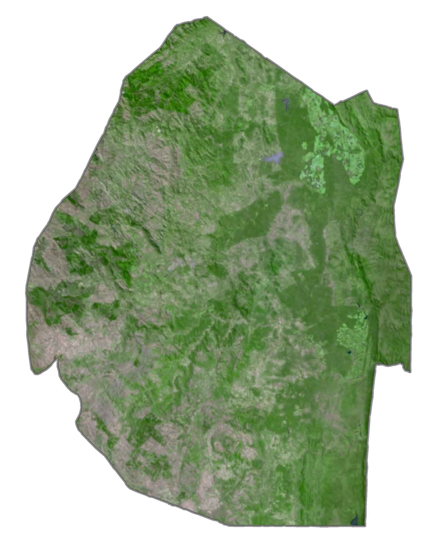 Eswatini Satellite Map Glossy Poster Picture Photo Print Banner  Booma Prints