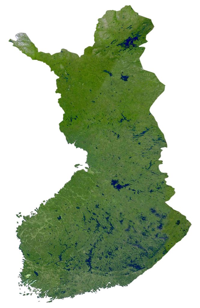 Finland Satellite Map Glossy Poster Picture Photo Print Banner  Booma Prints