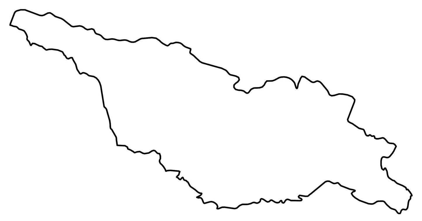 Georgia Country Blank Outline Map Glossy Poster Picture Photo Print Banner  Booma Prints