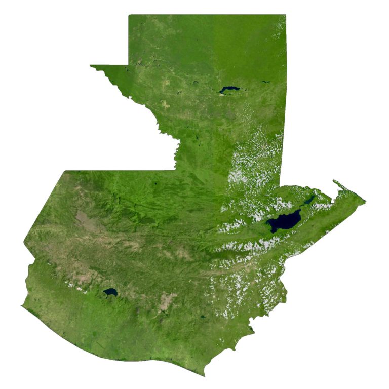 Guatemala Satellite Map Glossy Poster Picture Photo Print Banner  Booma Prints