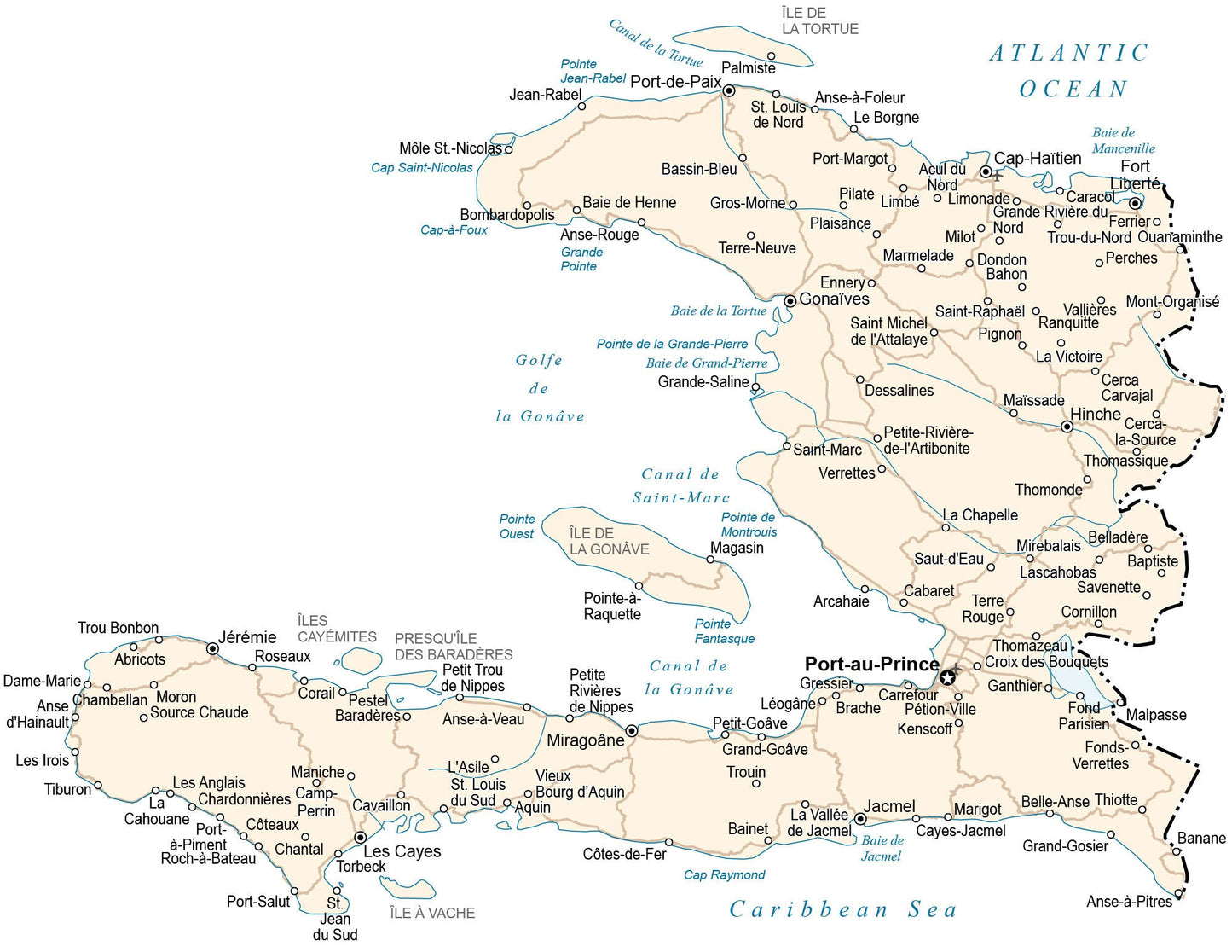 Haiti Road Map Glossy Poster Picture Photo Print Banner  Booma Prints