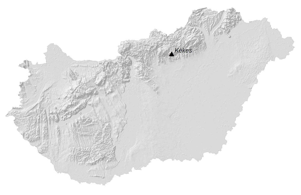 Hungary Elevation Map Glossy Poster Picture Photo Print Banner  Booma Prints