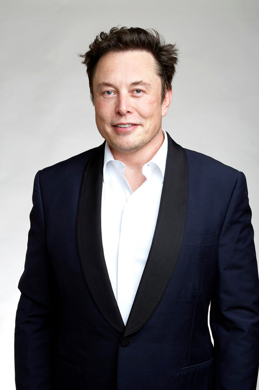 Elon Musk Portrait Space Tesla Glossy Poster Picture Photo Print Banner  Booma Prints