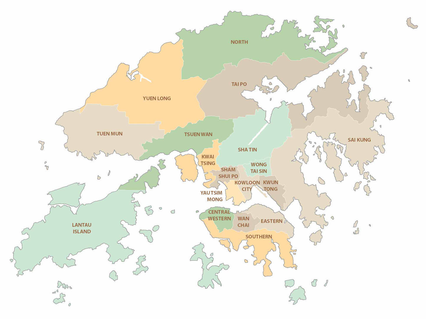 Hong Kong Province Map Glossy Poster Picture Photo Print Banner  Booma Prints