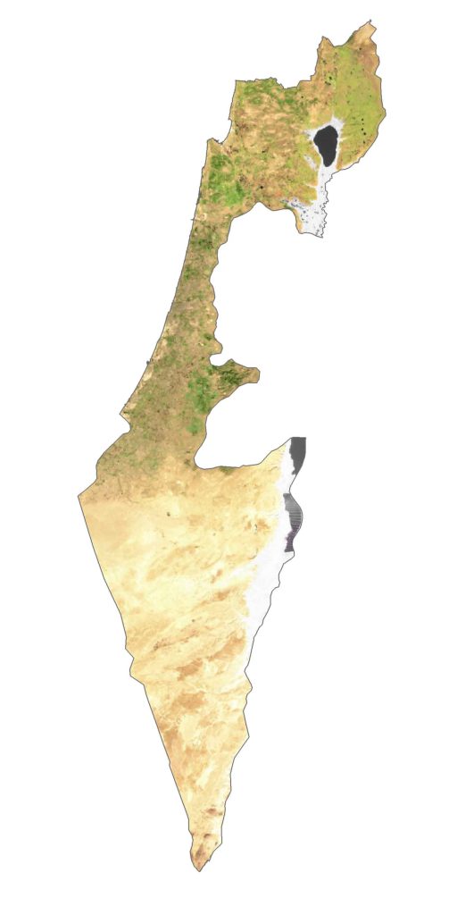 Israel Satellite Map Glossy Poster Picture Photo Print Banner  Booma Prints