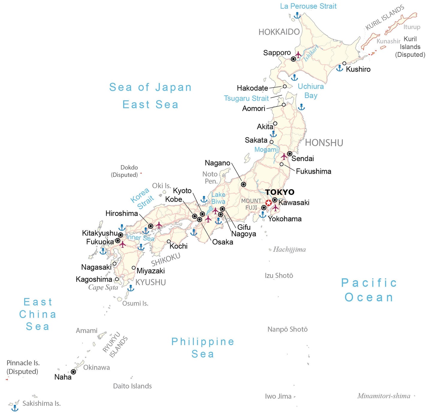 Japan Road Map Glossy Poster Picture Photo Print Banner  Booma Prints