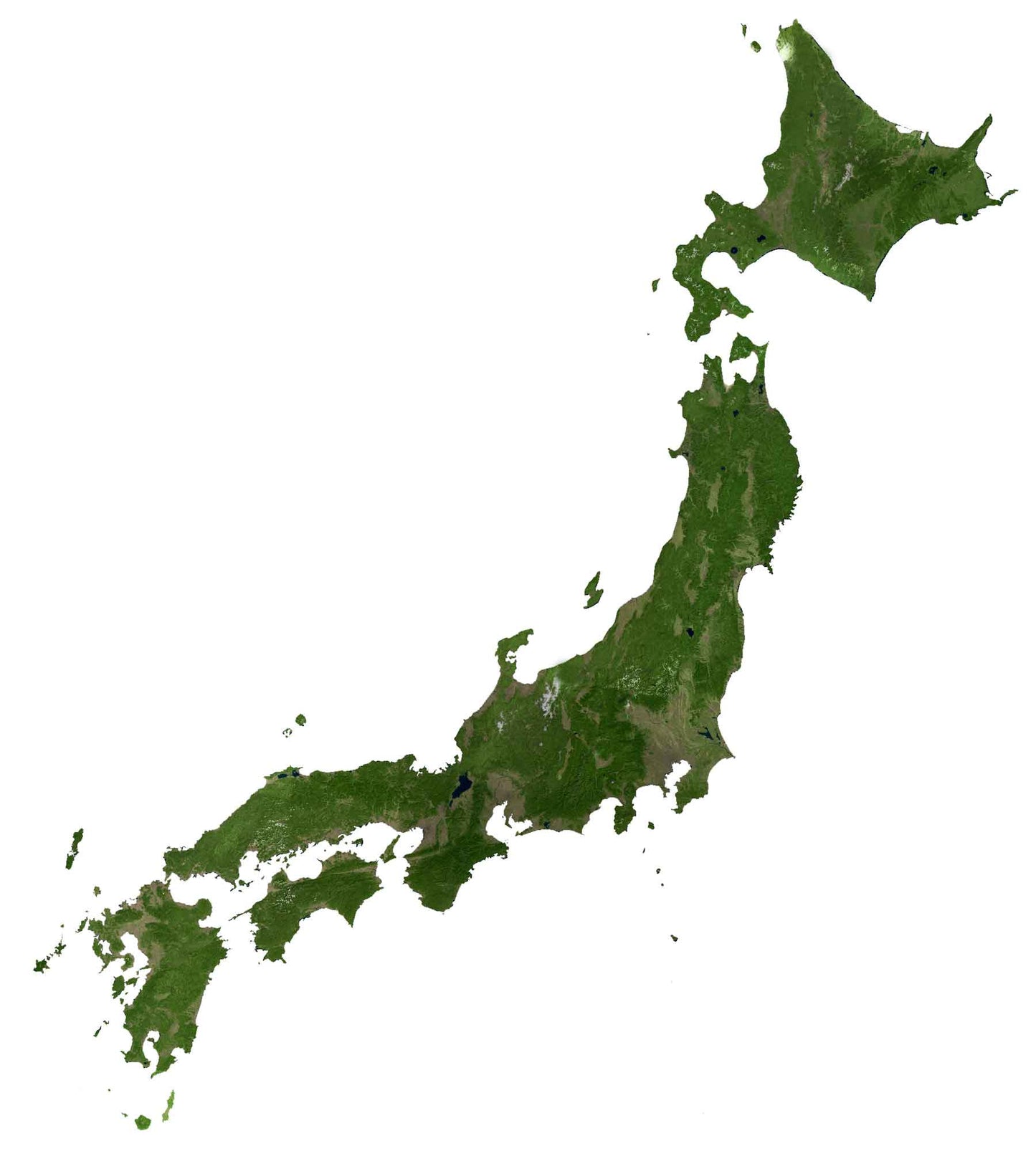 Japan Satellite Map Glossy Poster Picture Photo Print Banner  Booma Prints