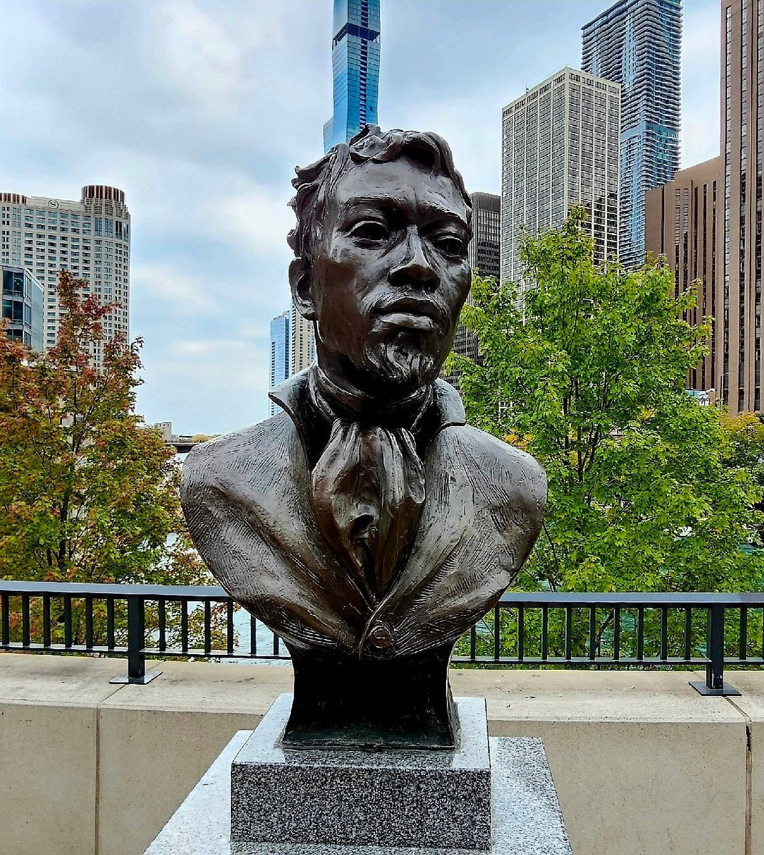 Jean Baptiste Point Du Sable Statue Poster Picture Photo Print Banner  Booma Prints