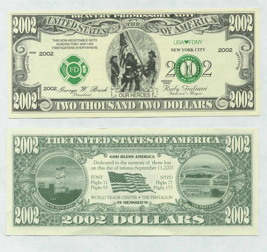 2002 Dollar Bill 9-11 Memorial Glossy Poster Picture Photo Money September Booma Prints