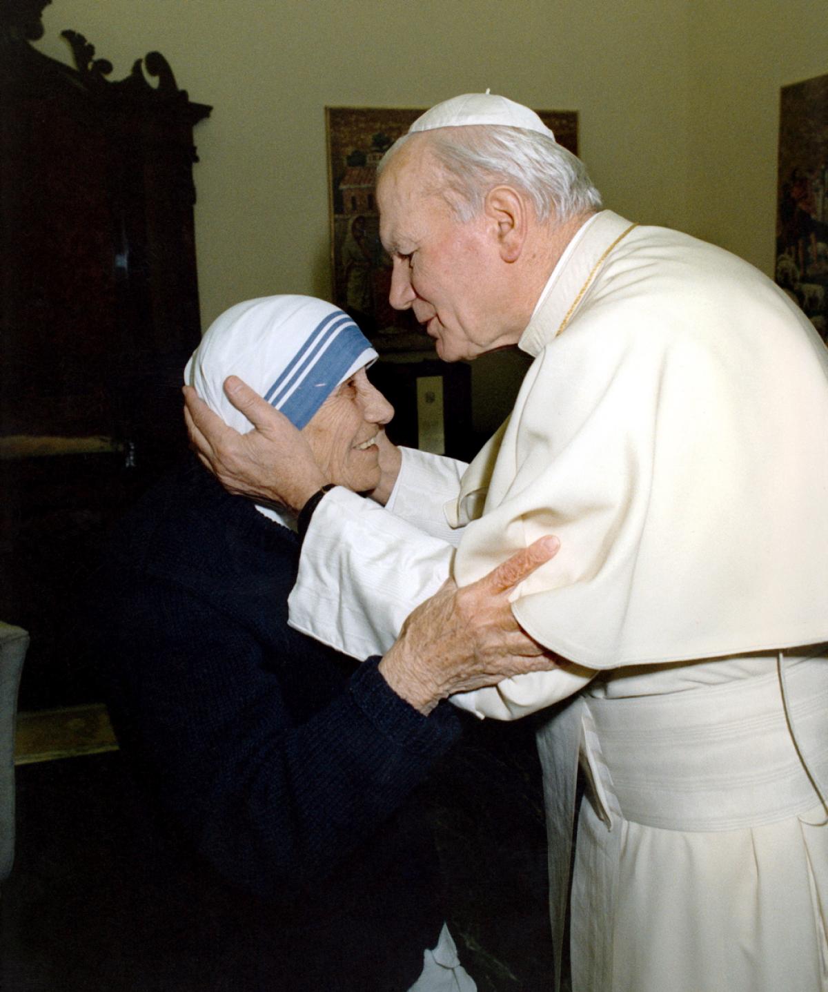 Mother Teresa Pope John Paul Ii Glossy Poster Picture Photo Print Banner  Booma Prints