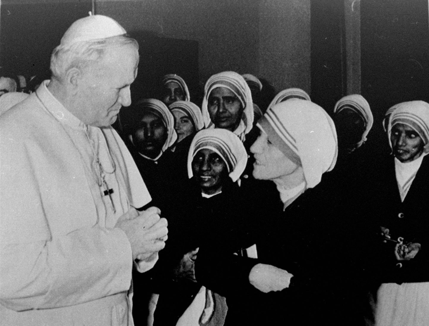 Mother Teresa Pope John Paul Meeting Poster Picture Photo Print Banner  Booma Prints