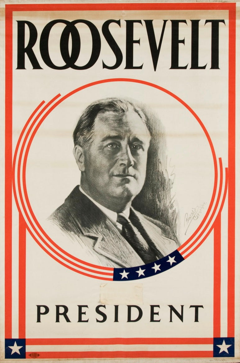 Roosevelt For President Poster Fdr 1930 Poster Picture Photo Print Banner  Booma Prints