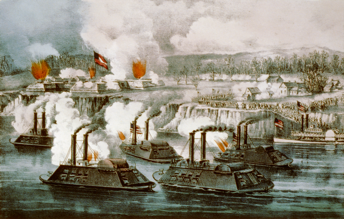 Battle Of Fort Hindman Civil War Glossy Poster Picture Photo Print Banner  Booma Prints