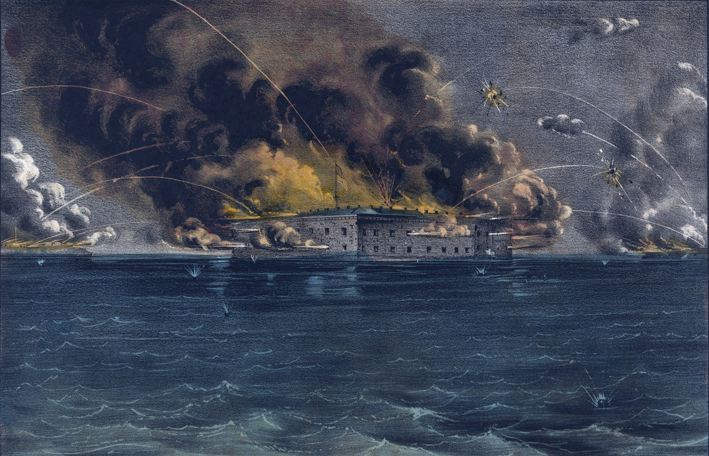 Bombardment Of Fort Sumter Civil War Poster Picture Photo Print Banner  Booma Prints