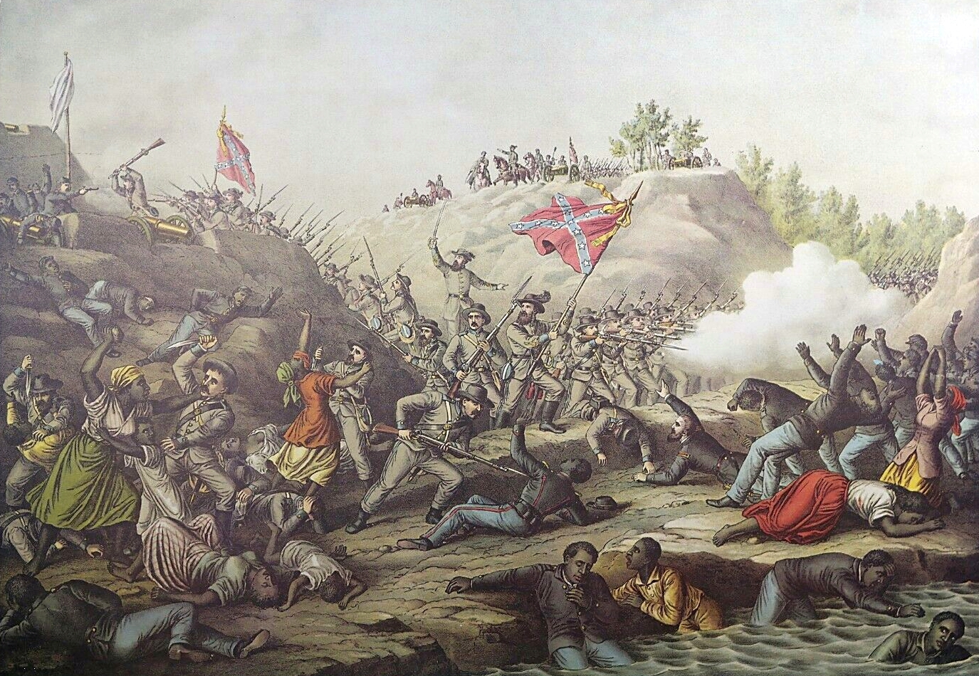 Fort Pillow Massacres Civil War 1885 Poster Picture Photo Print Banner  Booma Prints