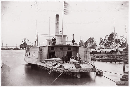 Us Gunboat Commodor Perry Pamunkey River Poster Picture Photo Print Banner  Booma Prints