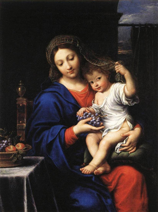 Virgin Of The Grapes Mignard Glossy Poster Picture Photo Print Banner  Booma Prints