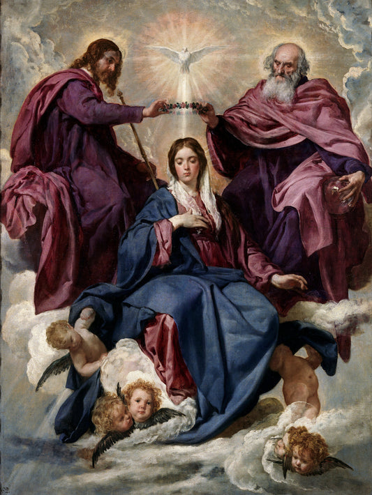 Coronation Of Virgin Velazquez Glossy Poster Picture Photo Print Banner  Booma Prints