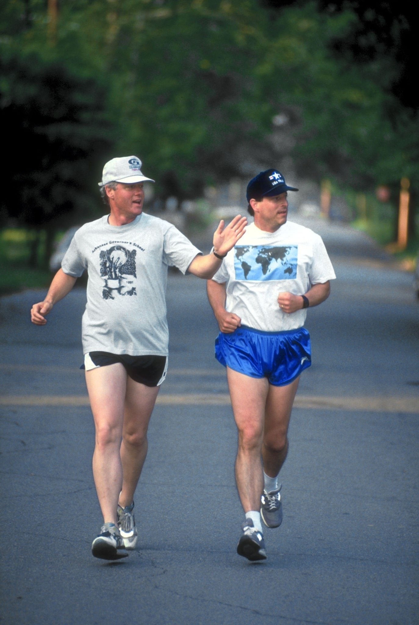 Bill Clinton Gore Running Shorts Glossy Poster Picture Photo Print Banner  Booma Prints