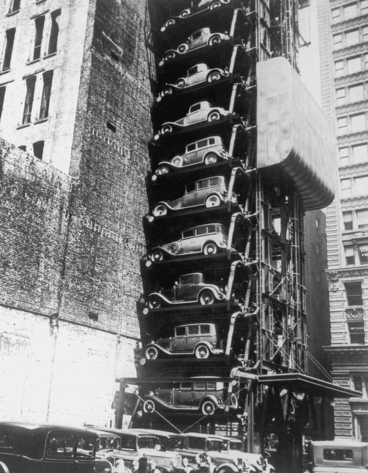 Car Elevator Parking Chicago Glossy Poster Picture Photo Print Banner  Booma Prints