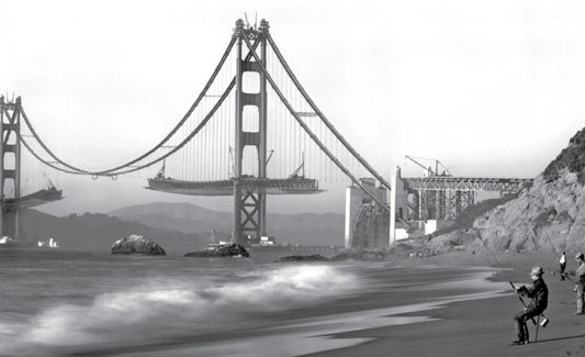 Golden Gate Bridge Construction 1876 Poster Picture Photo Print Banner  Booma Prints