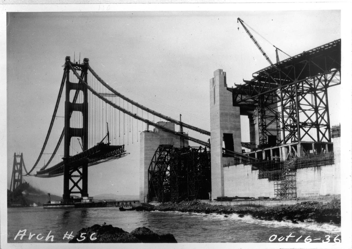 Golden Gate Bridge Construction San Fran Poster Picture Photo Print Banner  Booma Prints