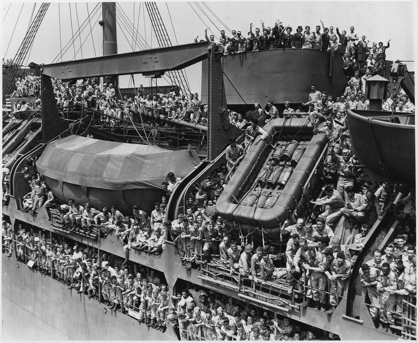 Us Troops On Uss Harry Taylor Glossy Poster Picture Photo Print Banner  Booma Prints
