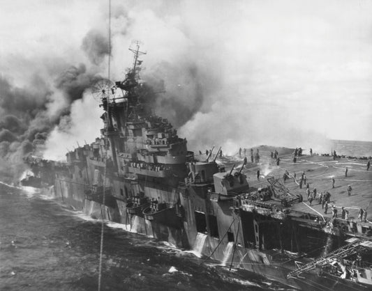 Japanese Air Attack On Kure Glossy Poster Picture Photo Print Banner  Booma Prints
