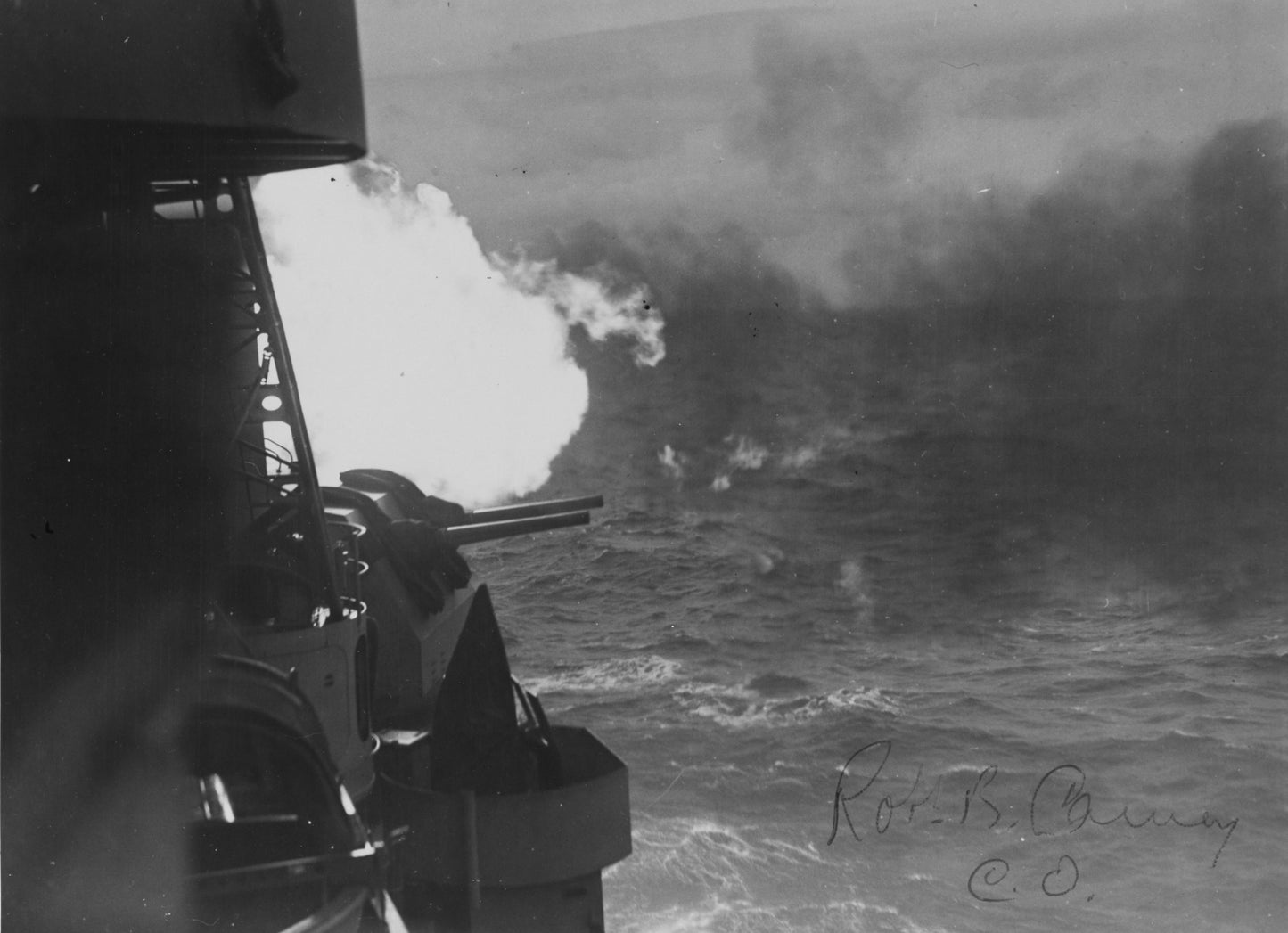 Uss Denver Fires Battle Blackett Strait Poster Picture Photo Print Banner  Booma Prints