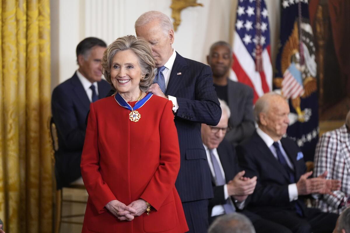 Clinton Biden Us Medal Of Freedom Glossy Poster Picture Photo Print Banner  Booma Prints