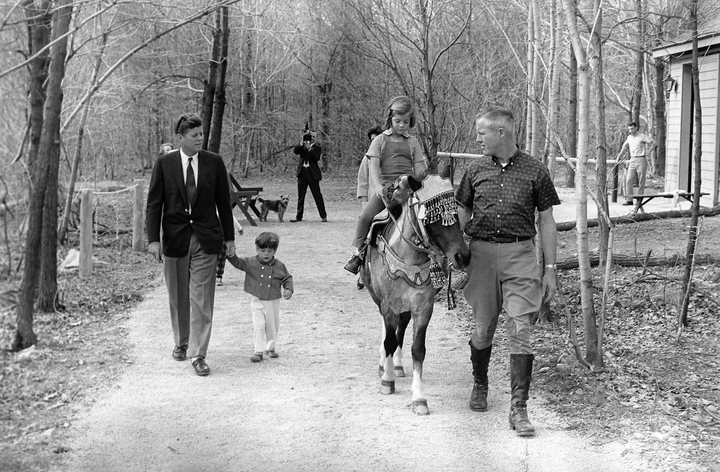 Kennedy Kids Horse Camp Jfk Jr Glossy Poster Picture Photo Print Banner  Booma Prints