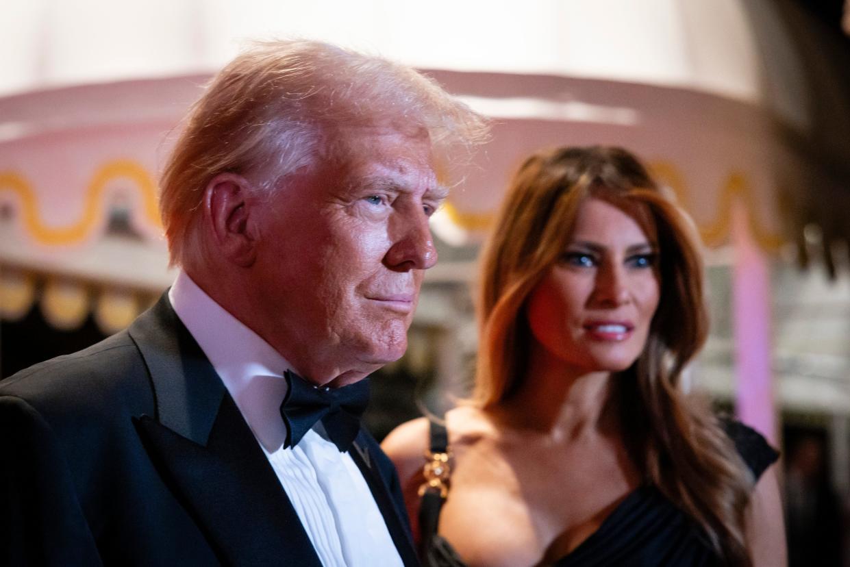 Trump Melania New Years Nye 2024 Glossy Poster Picture Photo Print Banner  Booma Prints