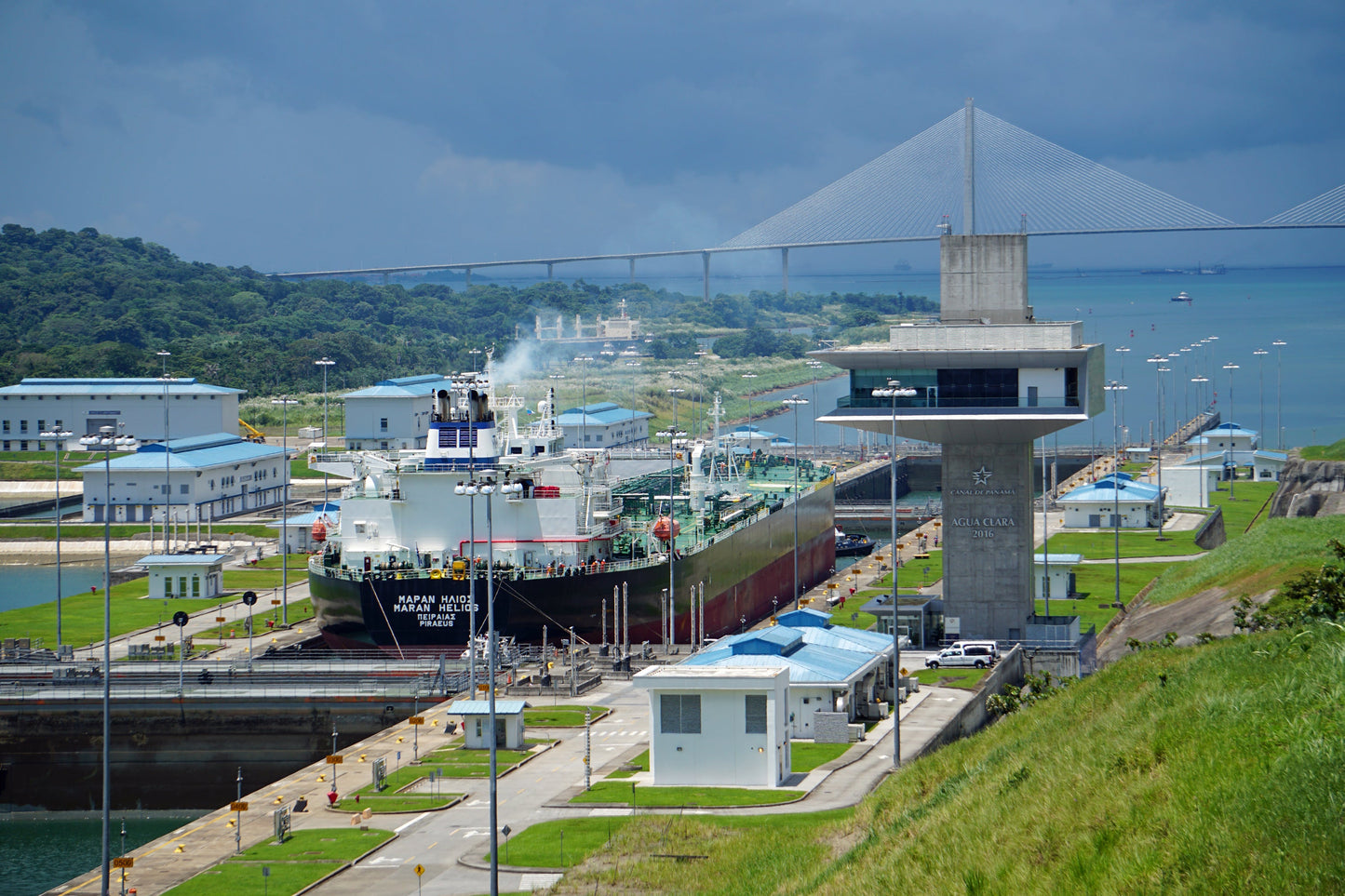 Panama Canal Agua Clara Locks Glossy Poster Picture Photo Print Banner  Booma Prints