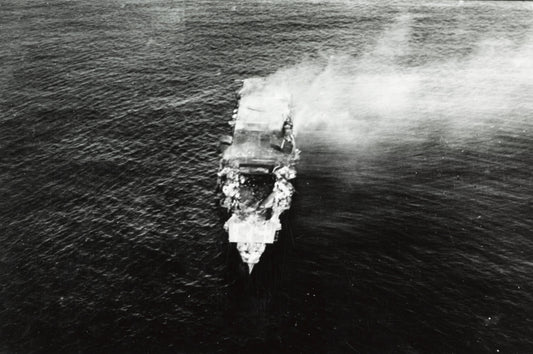 Battle Of Midway Ww2 Hiryu Burning Poster Picture Photo Print Banner  Booma Prints